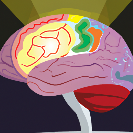 איור של מוח עם חלקים שונים המוארים, המסמלים את המיומנויות הקוגניטיביות שפותחו באמצעות הקריאה.